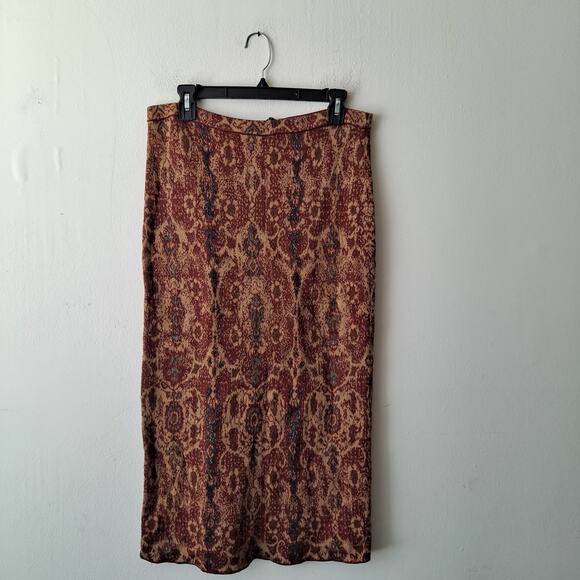 Peruvian Connection Tapestry Maxi Skirt Pull On Boho Gypsy Multi Women's Size L - Picture 3 of 10